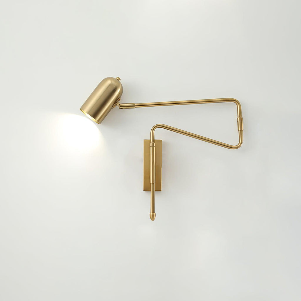 Adjustable Arm Plug In Wall Lamp