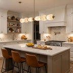 Alabaster Pebble Linear Chandelier