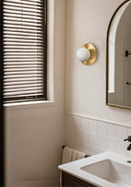 Round Alabaster Orb Sconce