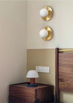 Round Alabaster Orb Sconce