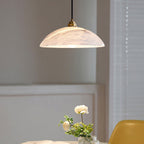 Alabaster Dome Swag Alabaster Pendant Lamp