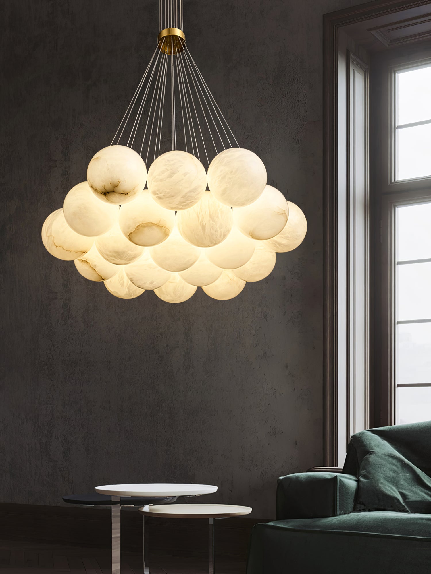 Alabaster Balls Chandelier