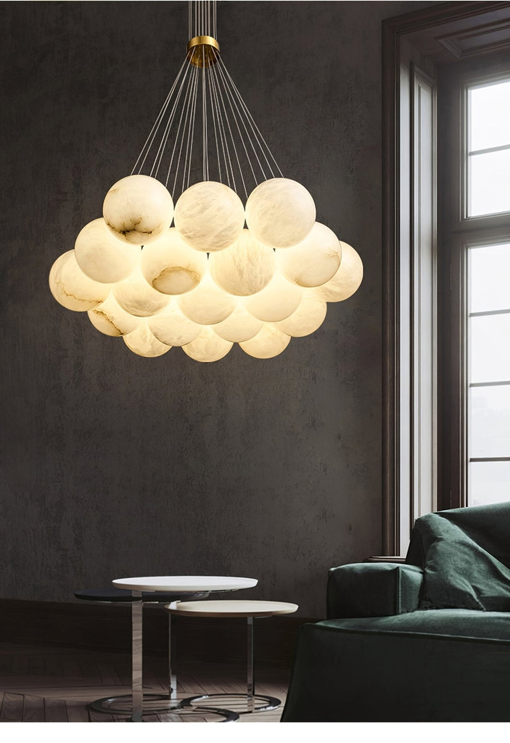 Alabaster Balls Chandelier