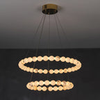 Alabaster Orb Ring Chandelier