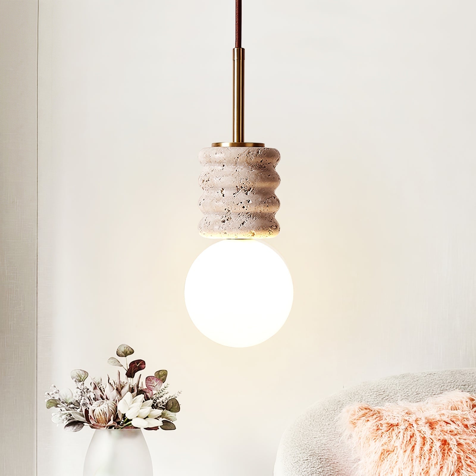 Alvia Travertine Pendant Lamp