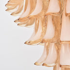 Amber Cloud Murano Glass Petals Chandelier