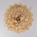 Amber Petal Glass Ceiling Lamp