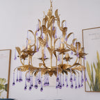 Amethyst Drops Glass Chandelier