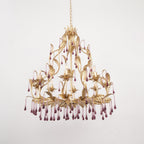 Amethyst Drops Glass Chandelier