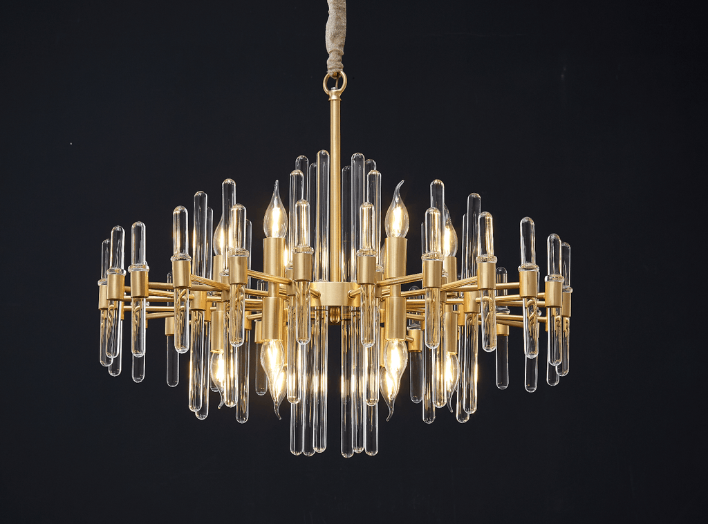 Vintage Antique Brass Electrolier Chandelier