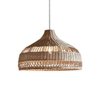 Artisanal Rattan Dome Pendant Lamp