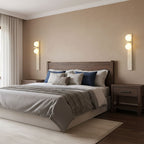 Asymmetrical Travertine Wall Sconce