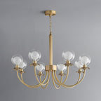 Aureate Radiance Glass Chandelier