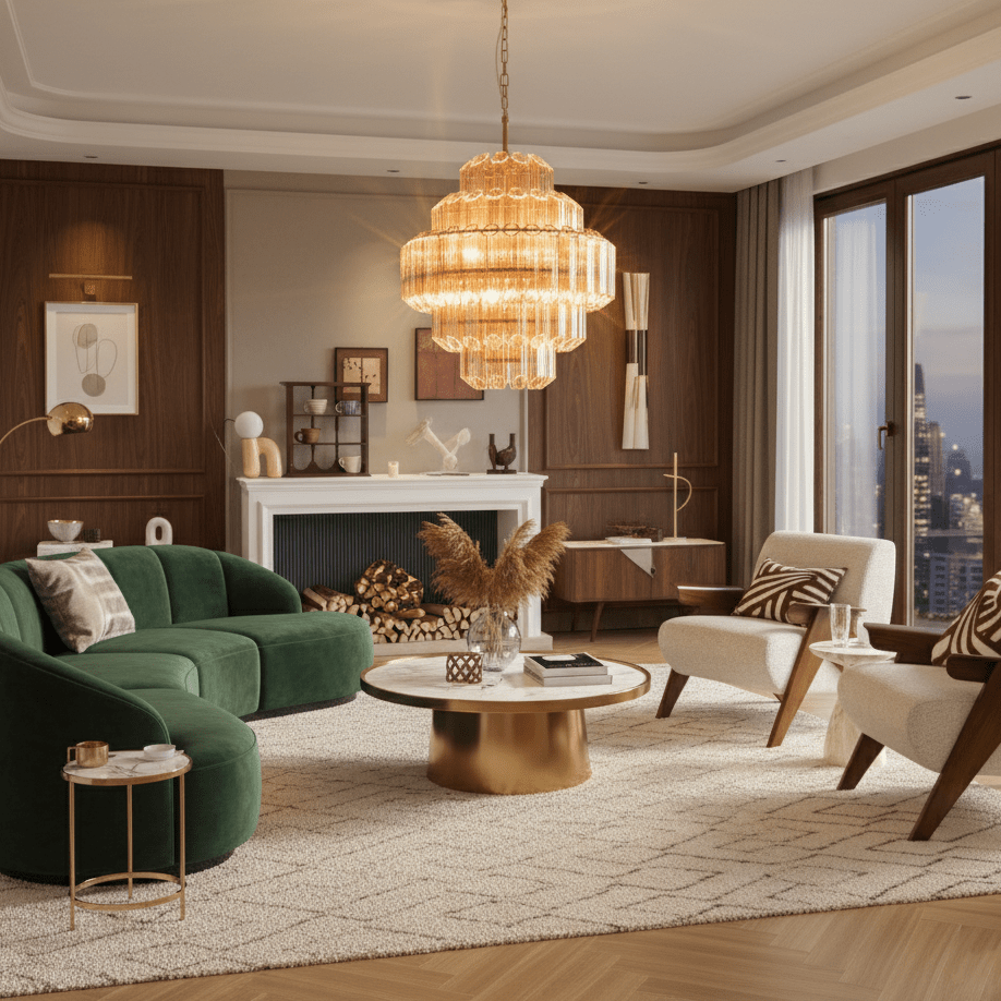 Aurum Cascade Murano Chandelier