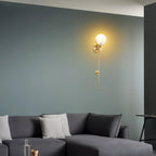 Ava Brass Alabaster Wall Lamp