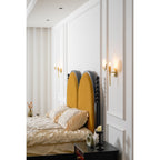Ava Brass Alabaster Wall Lamp