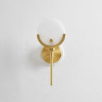 Ava Brass Alabaster Wall Lamp