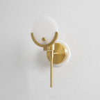 Ava Brass Alabaster Wall Lamp