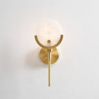 Ava Brass Alabaster Wall Lamp