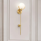 Ava Brass Alabaster Wall Lamp
