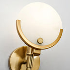 Ava Brass Alabaster Wall Lamp
