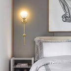 Ava Brass Alabaster Wall Lamp