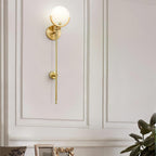 Ava Brass Alabaster Wall Lamp