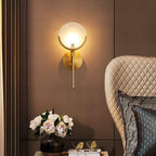 Ava Brass Alabaster Wall Lamp