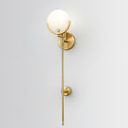 Ava Brass Alabaster Wall Lamp