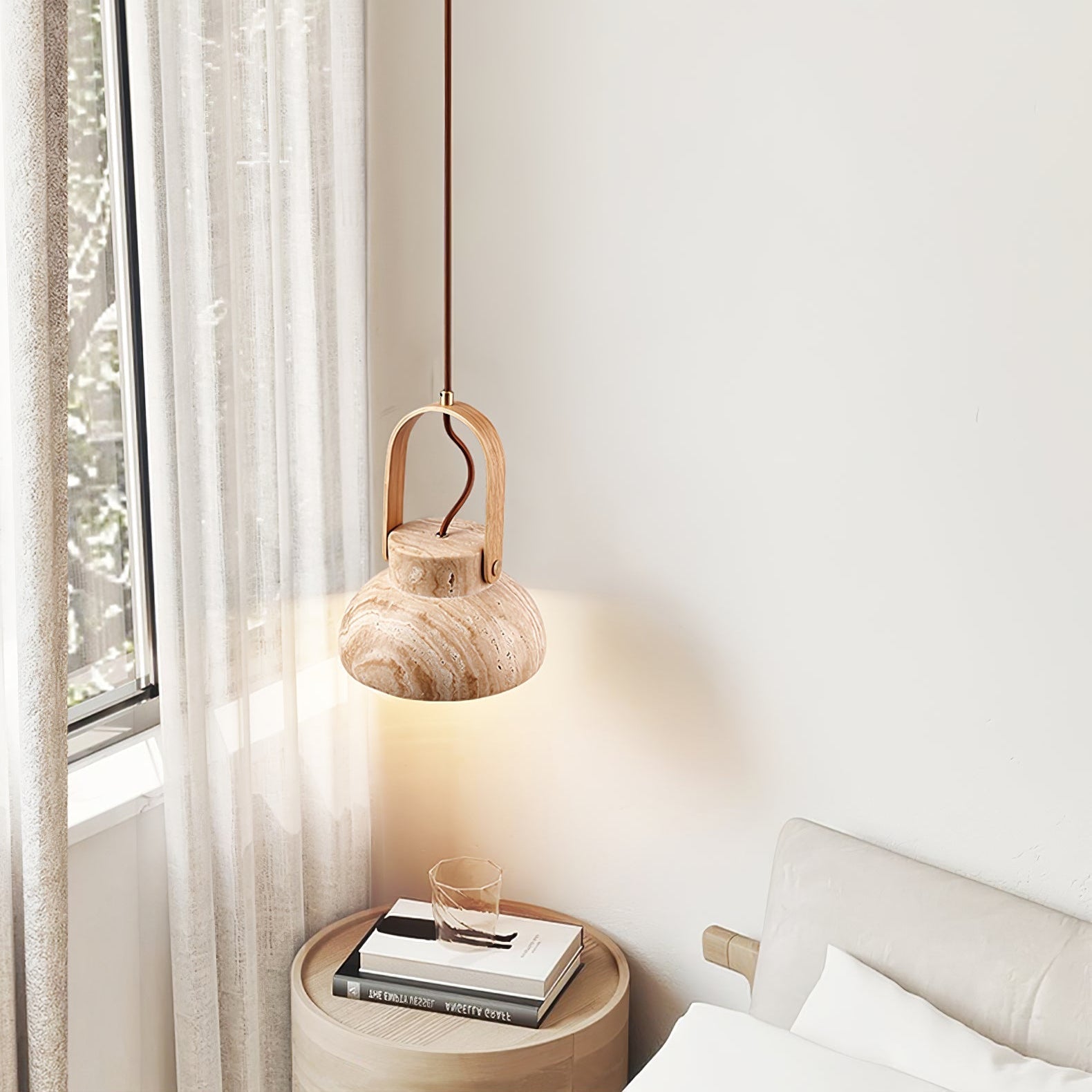 Aveline Travertine Pendant Light