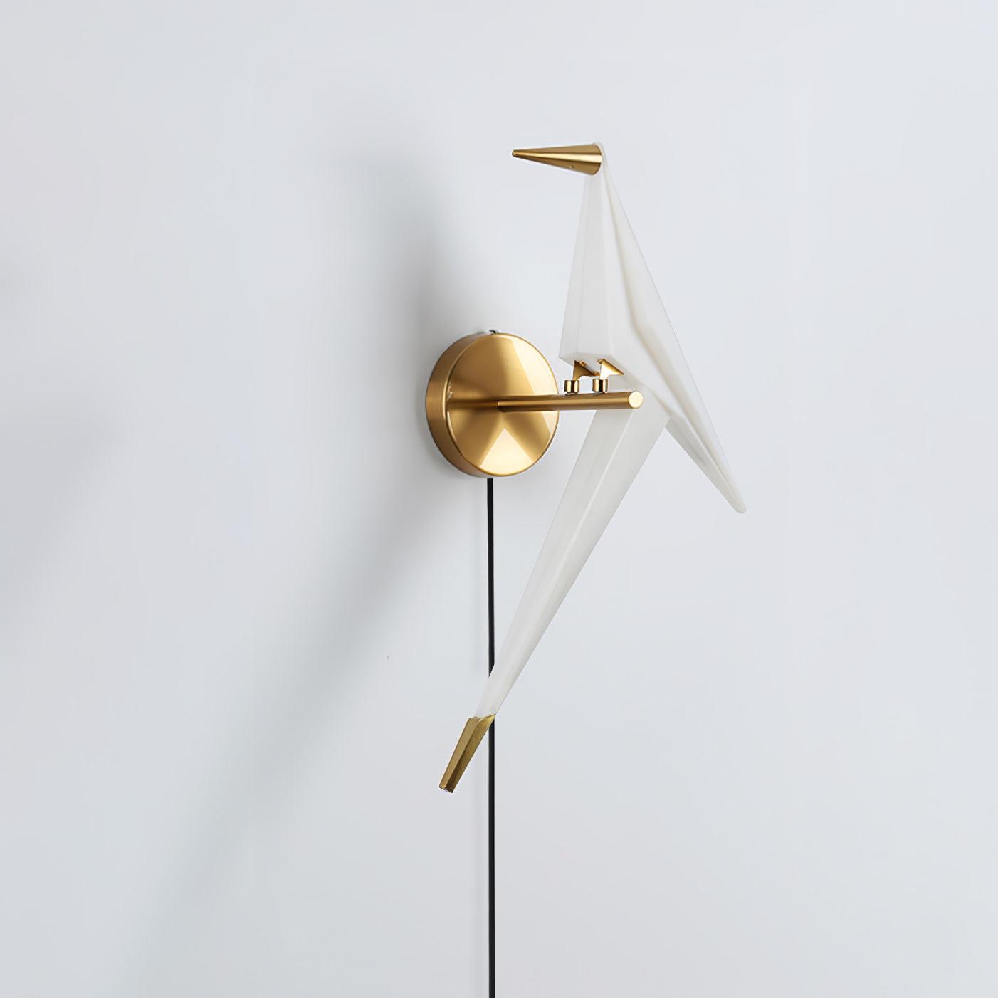 Paper Crane Plug-In Wall Lamp