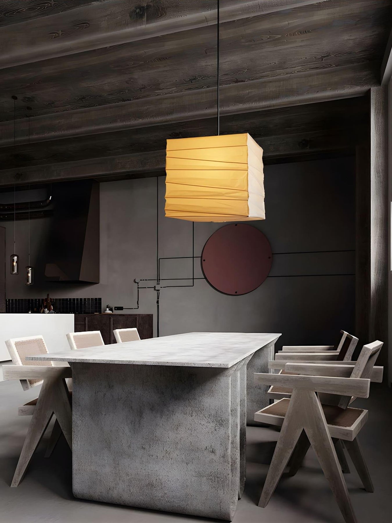 Ayla Paper Cube Pendant Lamp