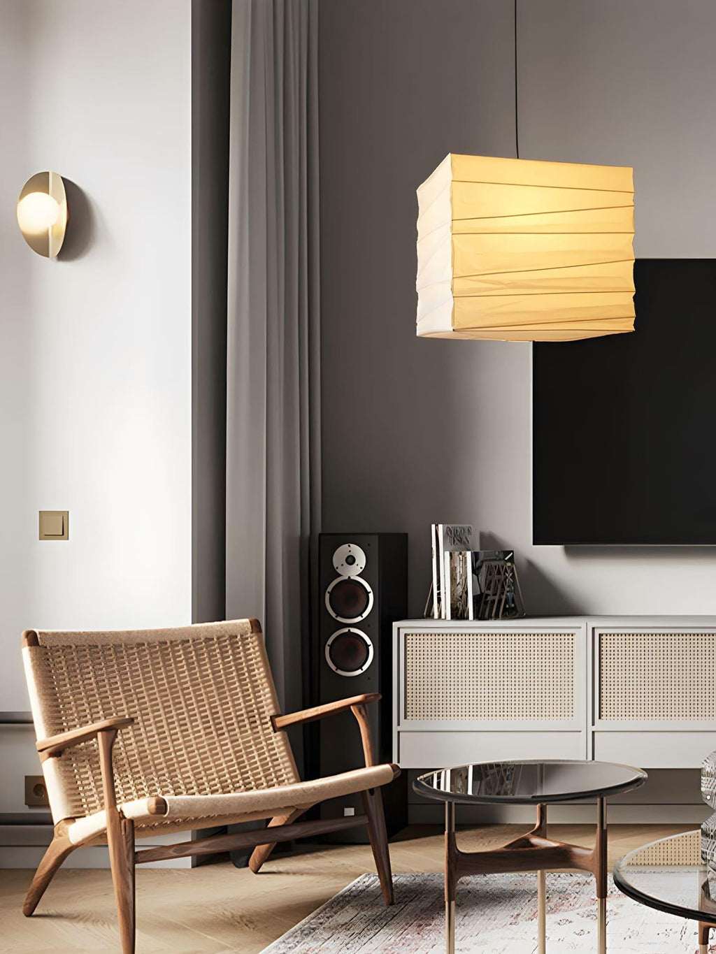 Ayla Paper Cube Pendant Lamp