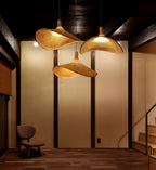 Rattan Weave Hat Droplight Pendant Light