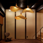 Rattan Weave Hat Droplight Pendant Light