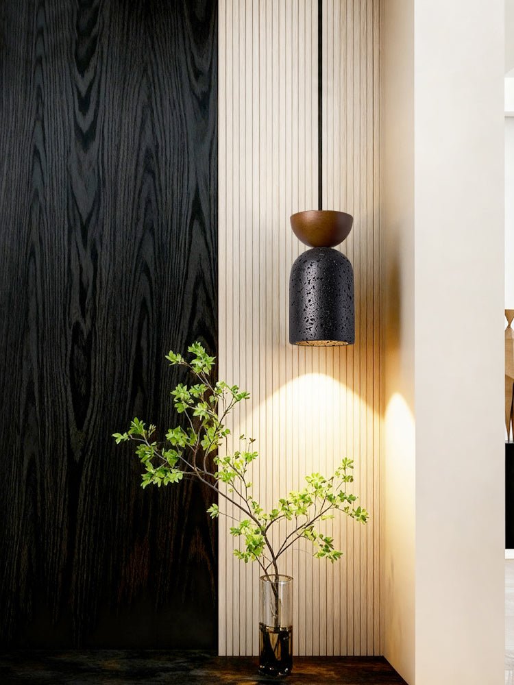 Basalt Walnut Drop Pendant Light