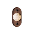 Bezel Alabaster Plug-in Wall Lamp