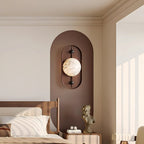 Bezel Alabaster Plug-in Wall Lamp