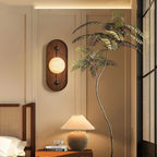 Bezel Alabaster Plug-in Wall Lamp