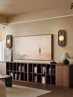 Bezel Alabaster Plug-in Wall Lamp