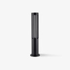 Black Cylindrical Solar Outdoor Post Light