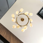 Porcelain Magnolia Gasolier Chandelier