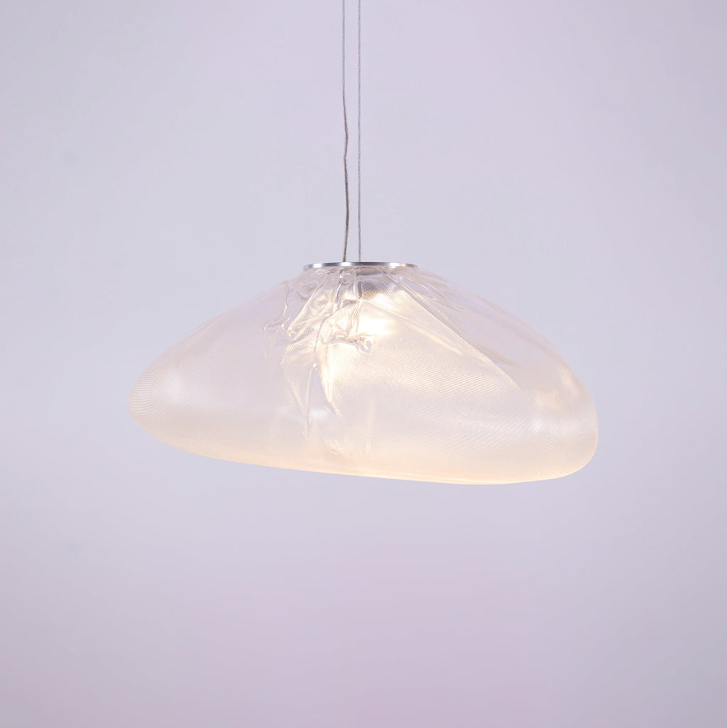 Blown Glass Mesh Pendant Light