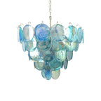 Blue Murano Disc Chandelier