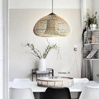 Braided Rattan Swag Pendant Lamp
