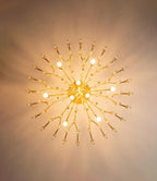 Vintage Antique Brass Electrolier Chandelier
