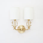 Brass Deer Head Wall Light