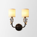 Brass Deer Head Wall Light