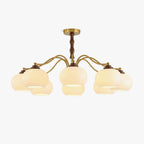 Persimmon Glass Globe Ceiling fixture Chandelier