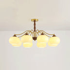 Persimmon Glass Globe Ceiling fixture Chandelier
